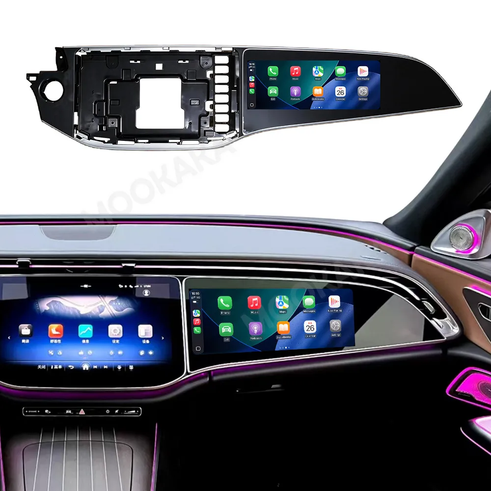 12.3 Inch Android Passenger Co‑Pilot Screen For Mercedes Benz E Class W214 2024‑2025 GPS Multimedia Carplay Auto Head Unit DSP