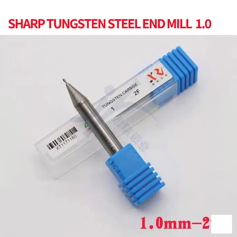 for Cutting-edge boutique tungsten steel end mill 1.0MM 2 tooth multifunctional vertical keying machine drill bit