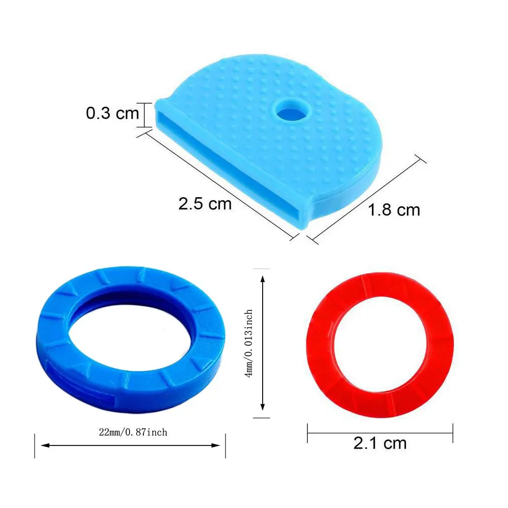 24/32 szt. Mieszane plastikowe nakładki na klucze Topper elastyczne etui na DIY brelok gumowe nakładki na główkę klucze zamki tagi markery