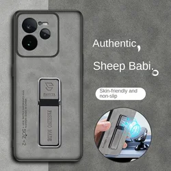 Shockproof Funda for Realme GT8 GT7 Pro racing neo 7 turbo Case stand matte Leather Protection Phone Cover for Realme 15 16 Pro+