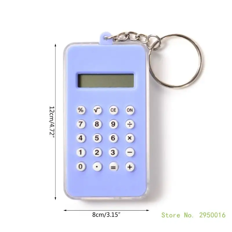 Mini Portable Calculator with Keychain Buckle 8 Digits Basic Calculator with Maze for Kids Students Birthday Party Favor