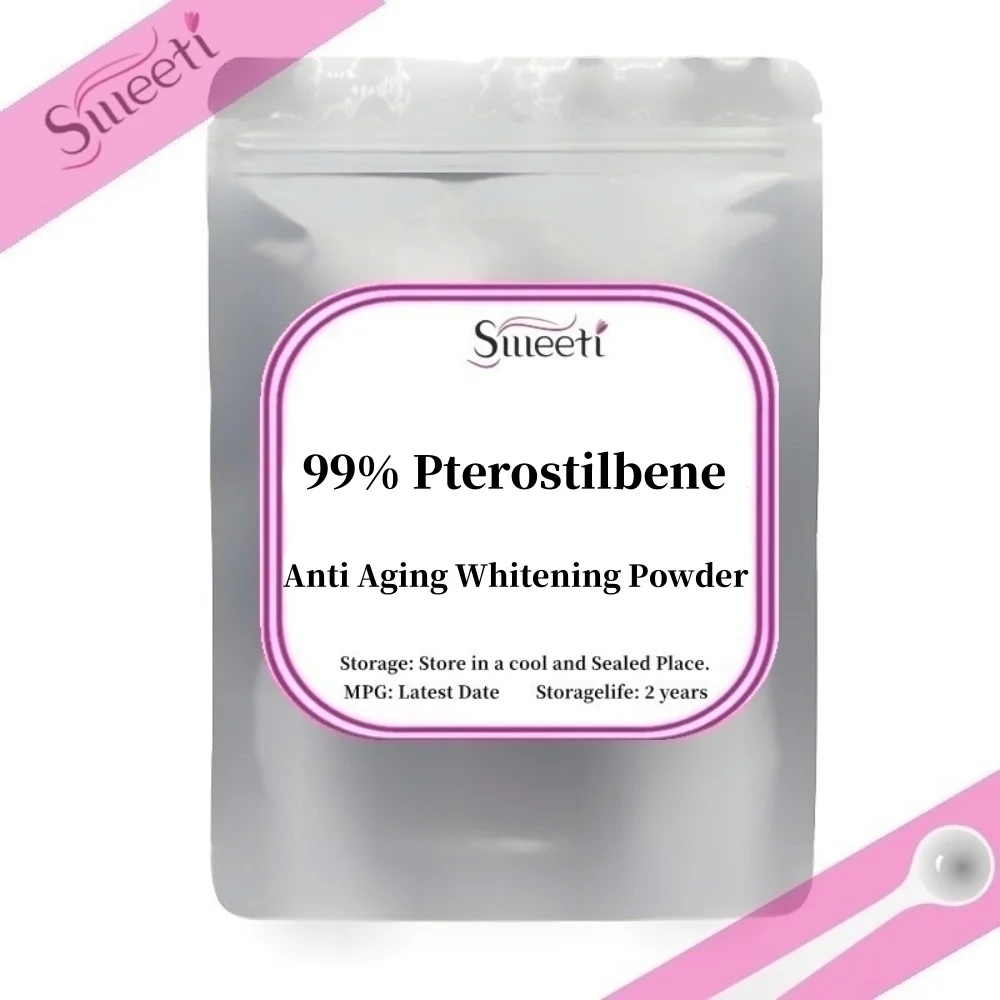 High quality 50g-1000g Pterostilbene Anti aging and whitening, Free Shipping