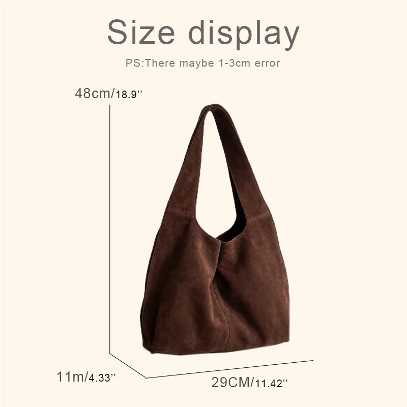 Customize Initials Tote Bags For Women Luxury Designer Handbag Purses 2026 New In Suede Cowhide Large Capacity Underarm Shoulder