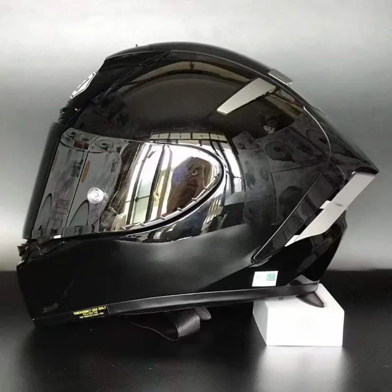 Shoei X-Spirit III Glossy Black Full Face Helmet X-Fourteen X-14 X14 Motorcycle Helmets Riding Motocross Racing Motobike Helmet