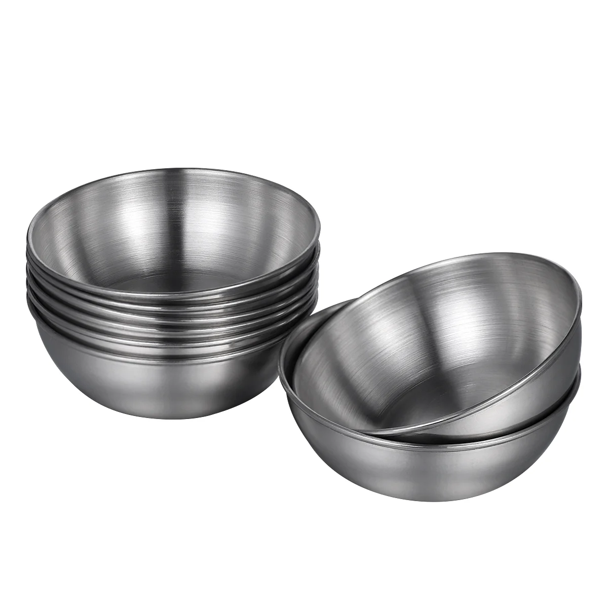 

Sauce Dipping Bowls Stainless Steel Saucer Fruit Platter Appetizer Plates Automatic Seasoning Saucers