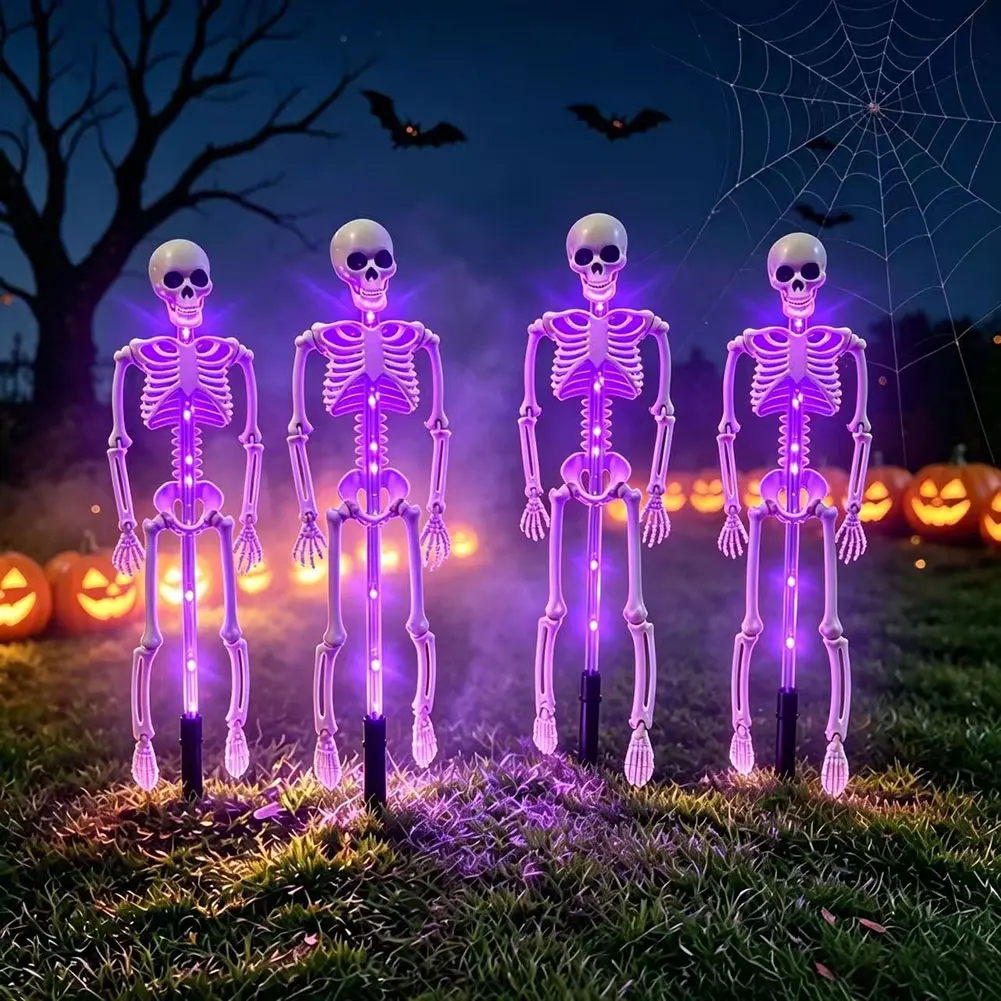 Halloween Solar Skeleton Yard Stake LED Illuminated Spookys Atmosphere Floor Light Garden Decoration Grave Lawn Festival Party - view 4