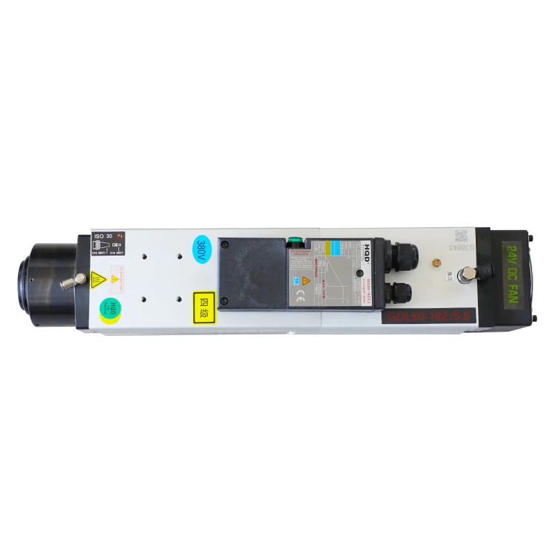 

GDL60-30-18Z/5.5kw 380V 11.5a 400-600Hz 12000-18000rpm ISO30 Air Cooled Spindle Motor Bearing Machine Tool Drilling HQD Inverter