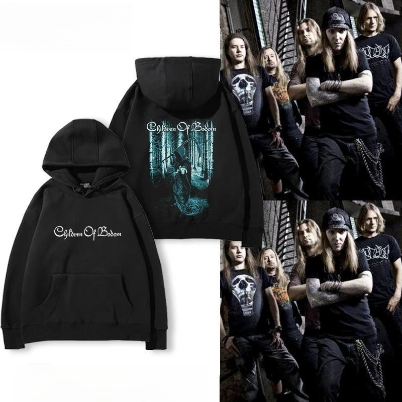 الأطفال روك أوف بودوم المعادن الثقيلة الفرقة معطف بقلنسوة الرجال والنساء فضفاض رداء علوي غير رسمي الأزواج شارع العليا البلوز