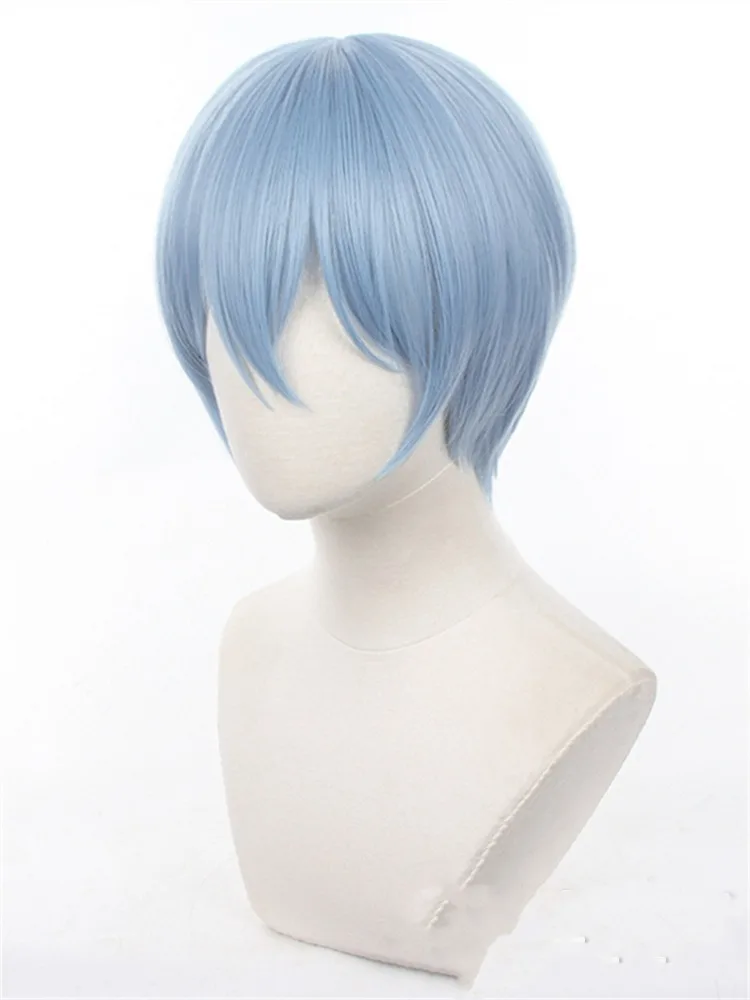 Anime Blue Lock Hiori Yo Cos Wig - Ice Blue Short Hair, Stylable, Ideal for Cosplay - view 3