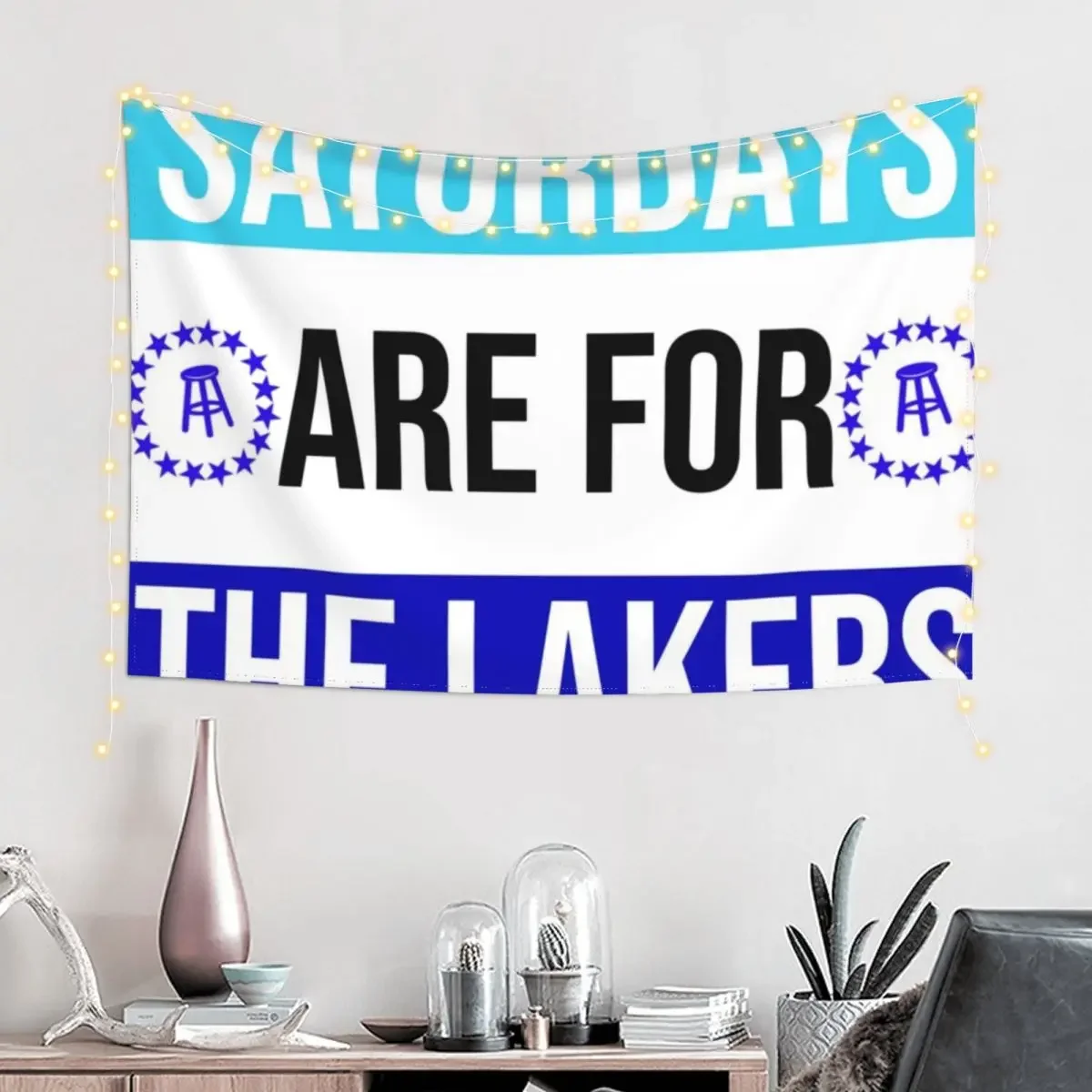 SATURDAYS ARE FOR THE LAKERS GVSU FLAG Tapestry Bedrooms Decor Wallpaper Bedroom Wallpaper Tapestry