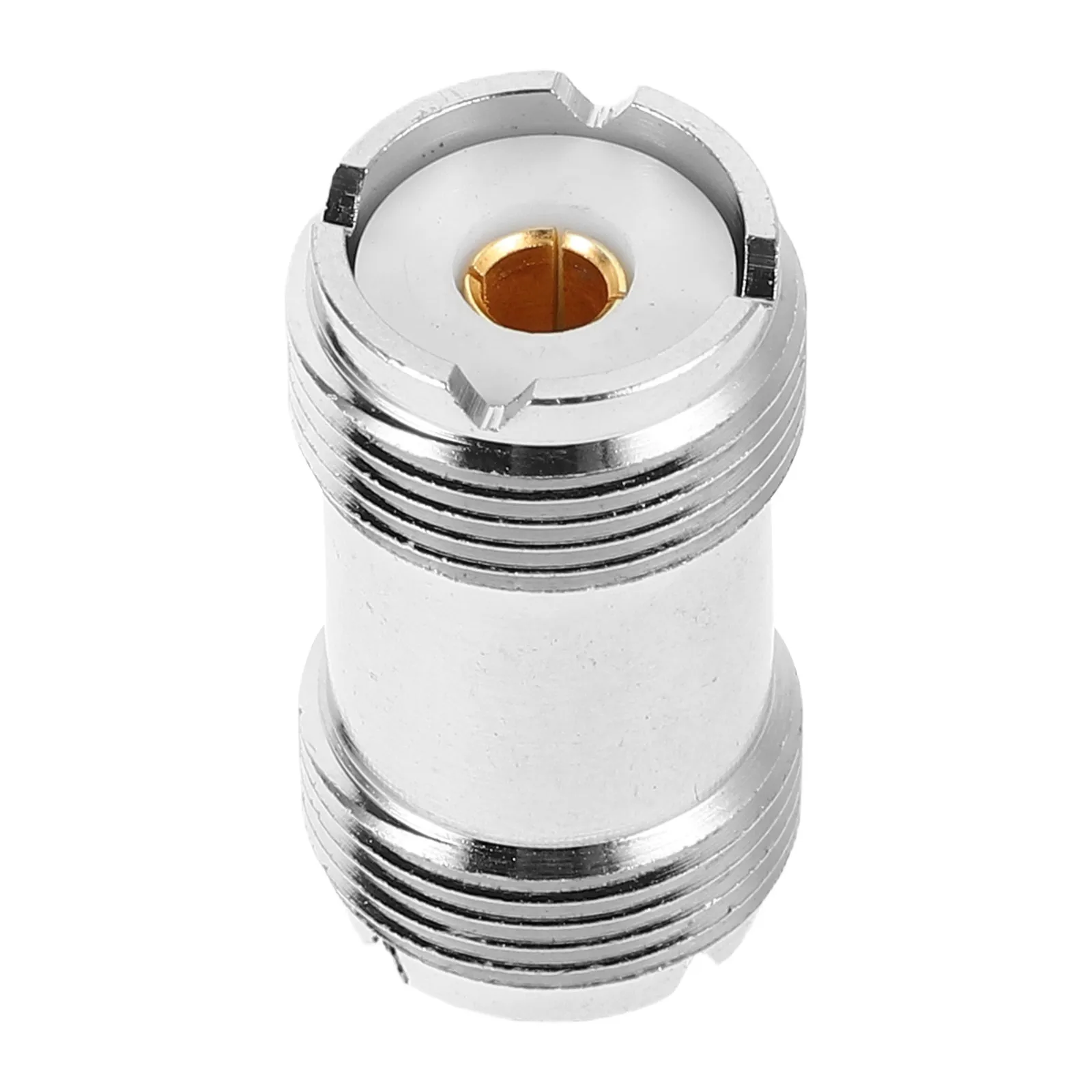 Uhf Female to Female So239 Coupler Connector Dual Pass Bidirectional Signal Transmission Easy Installation Compatible with Rf