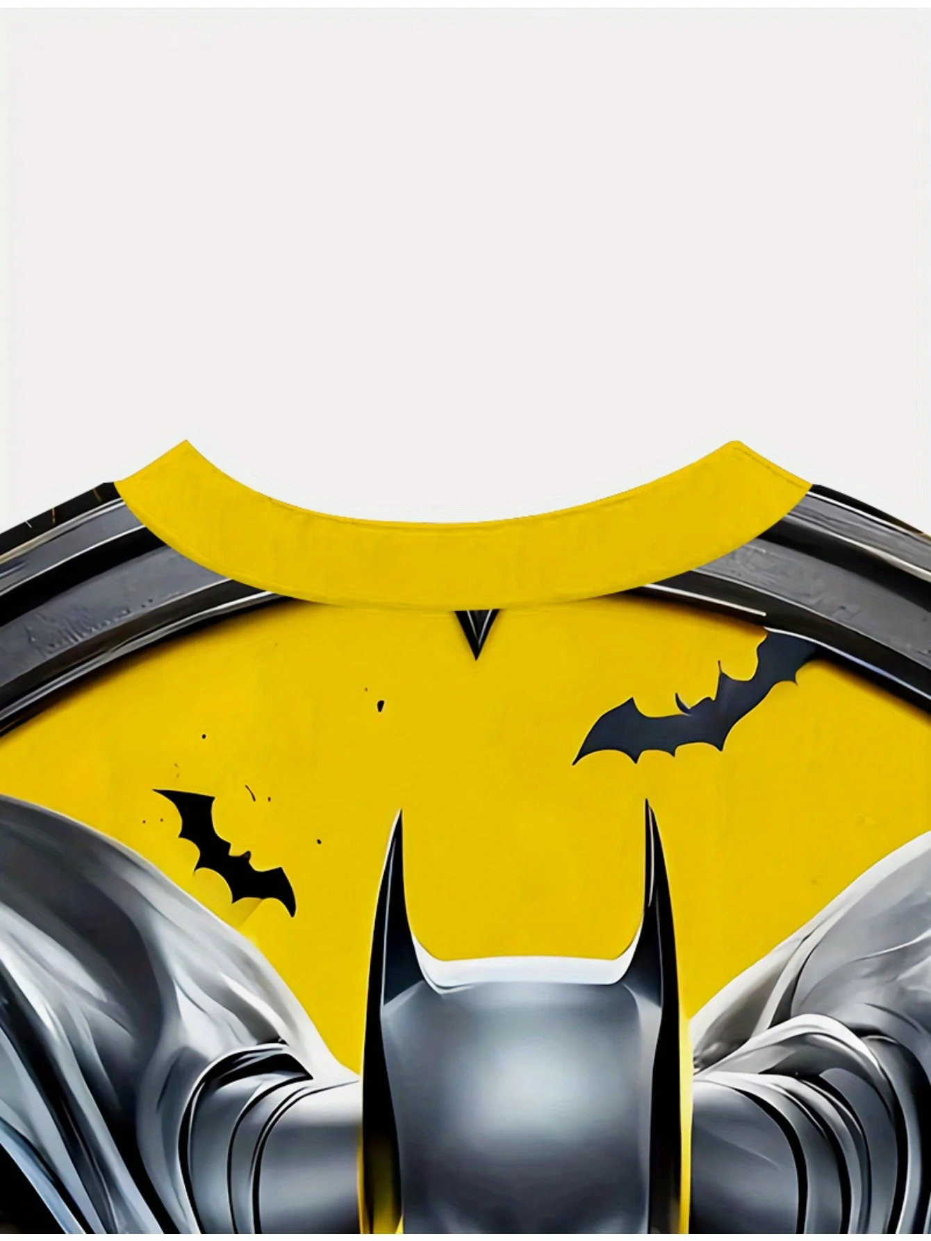 تي شيرت Marvel Men's Summer Batman أصفر وأسود اللون مطبوع ثلاثي الأبعاد تي شيرت خارق أنيمي