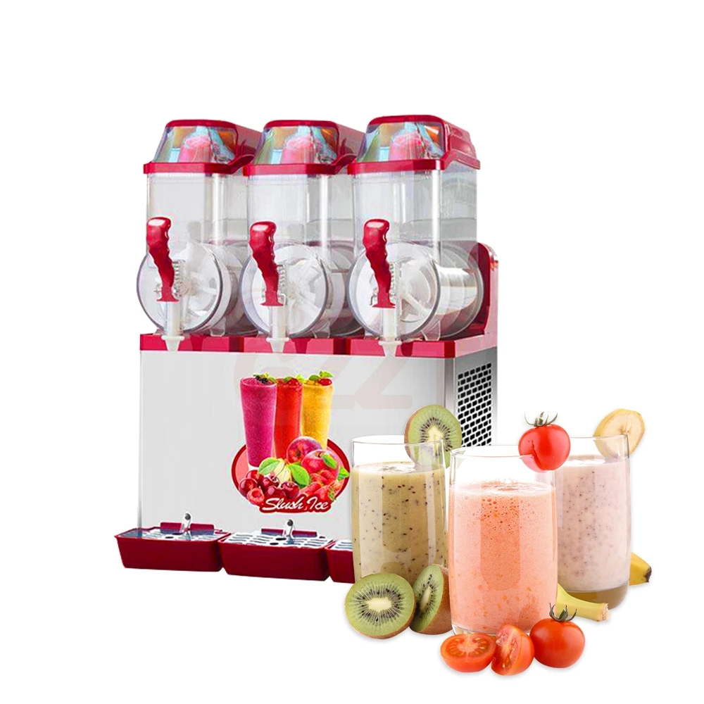 

36 л Smoothie Daiquiri Slash Margarita Машина для слякоти Granita Ice Puppy Коммерческий замороженный напиток Дешевая машина для слякоти с 3 резервуарами