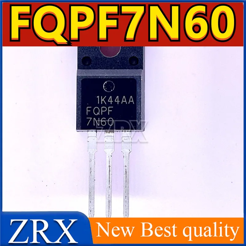 5Pcs/Lot FQPF7N60 brand new imported spot MOS field-effect transistor TO-220F 7A 600V