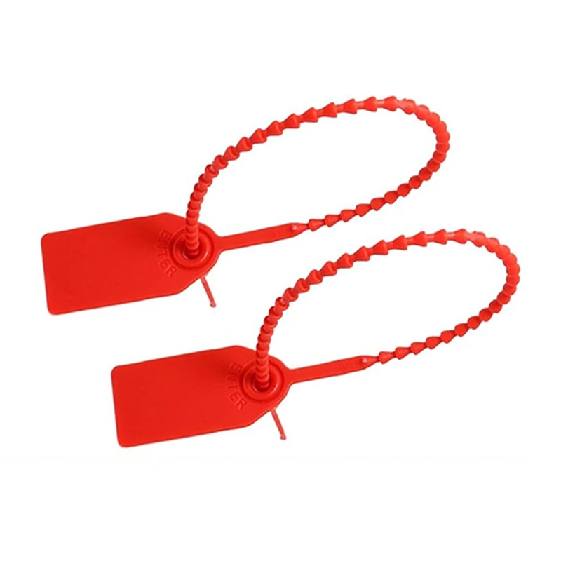 Plastic Tamper Seals Zip Ties Forfire Extinguishers Blank Security Tags Self-Locking Signage Trailer Truck Seal