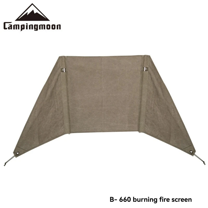 CAMPINGMOON B-660 flame retardant canvas fire burning array screen windproof fence outdoor picnic windproof equipment