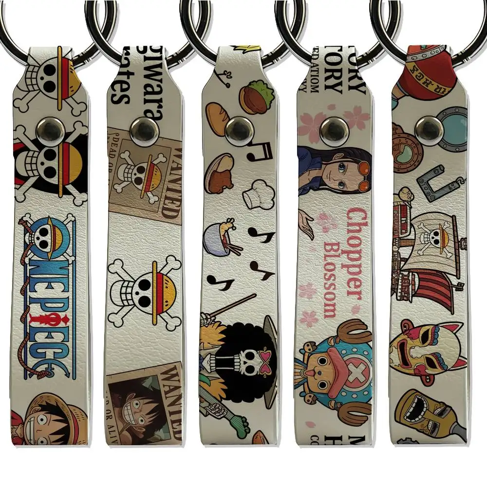 Motorcycle ONE PIECE Simple Keychain Lightweight Key Ring Backpack Charm Card Holder