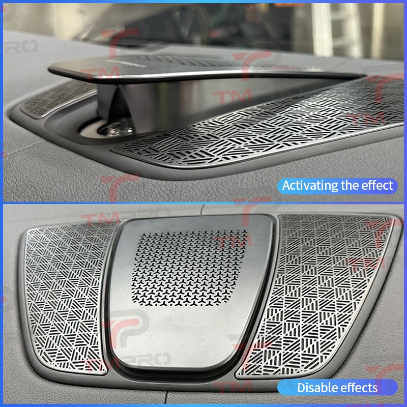 Para bmw g05 x5 g06 x6 g07 x7 centro de elevação alto-falante luz ambiente led 11 cores brilho chifre áudio capa