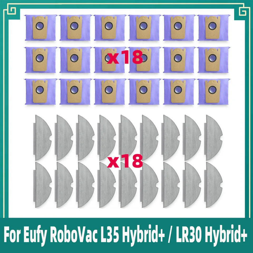 Eufy RoboVac L35 Hybrid+ 用 ダストバッグ モップ布 交換パーツ