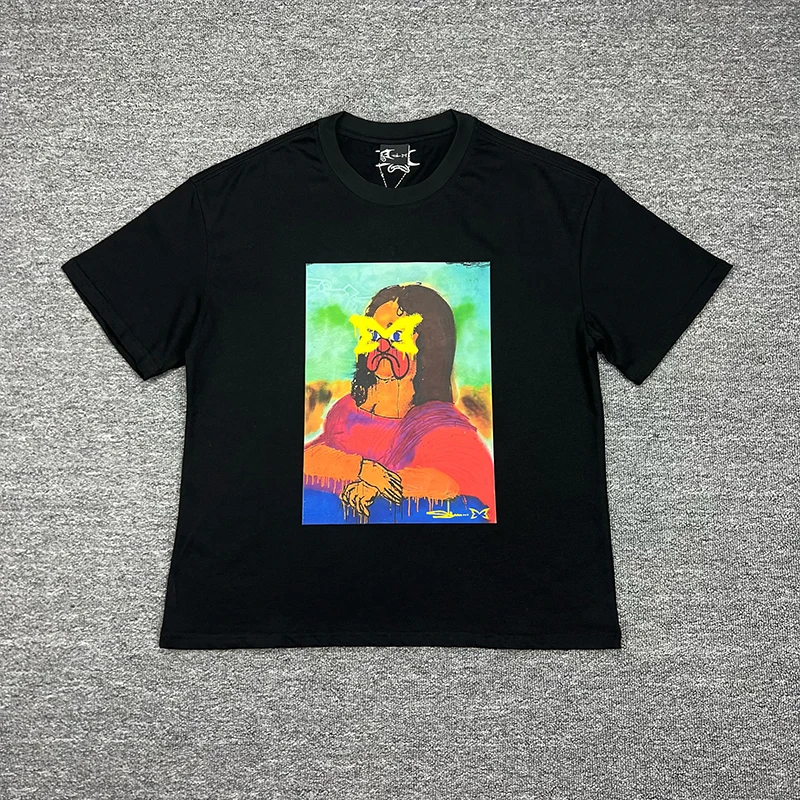 26ss Loose Casual Street Man Mertra Top Short Sleeve Classic Clown Print Tee Men Urban Vintage Hip Hop Loose Crew Neck T-shirt