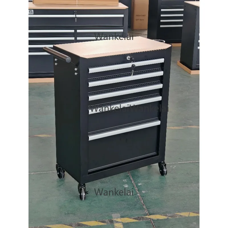 5 Drawers Tool Cabinet Barber Shop Use Tool Cart with Socket Metal Tool Cabinet with Hair Dryer Stand