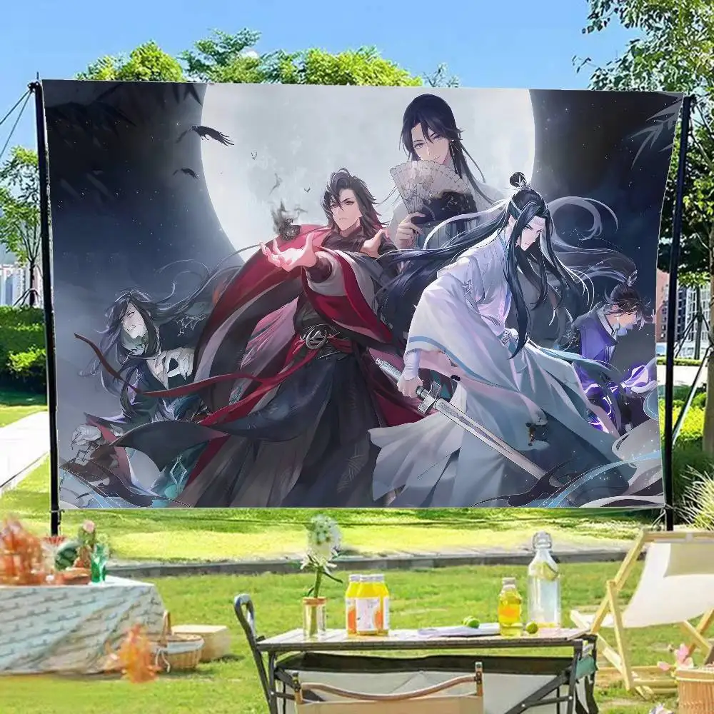 Xianxia Anime M-Mo D-Dao Z-Zu S-Shi Cartoon Flag Wall Hanging Banner Decoration Household Home Decor