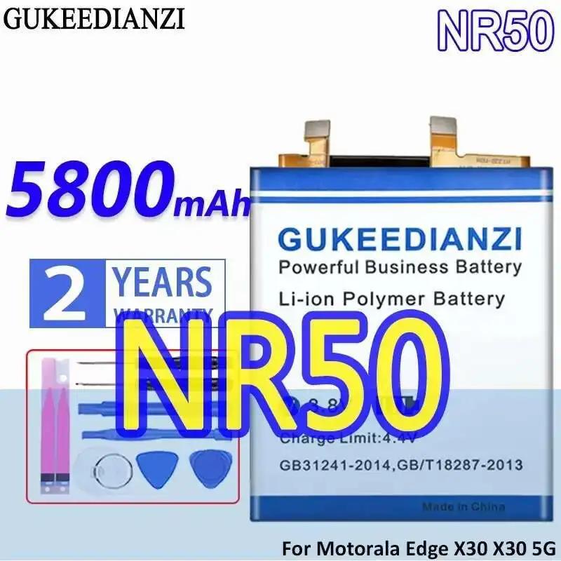 

Mobile Phone Battery For Motorola Moto Edge X30 5G 2021 XT2201-2 30 Ultra Fits Reliable Replacement NR50 Durable 5800mAh