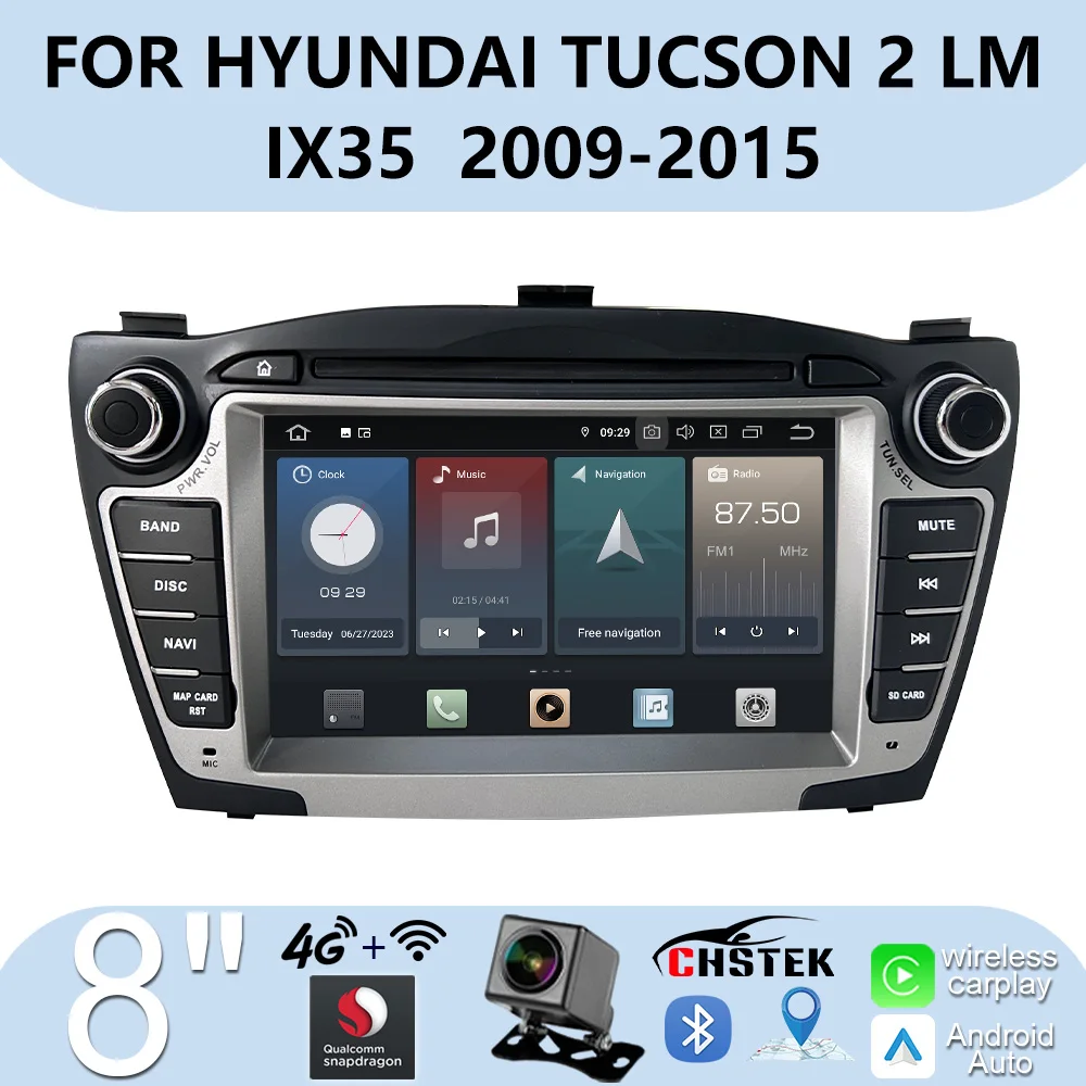 

CHSTEK Touchscreens Multimedia Car Radio For Hyundai IX35 2010 2011 2012 2013 Wireless Carplay WIFI 4G GPS Bluetooth Android 13