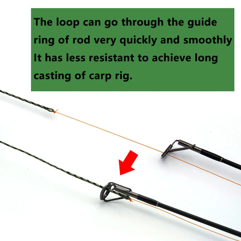 2pcs Carp Fishing Line Drop Off Leader QC Swivel Multi Clip 12 Strand Braid Hooklink Carp Hair Rig For Carp Fishing Tackle