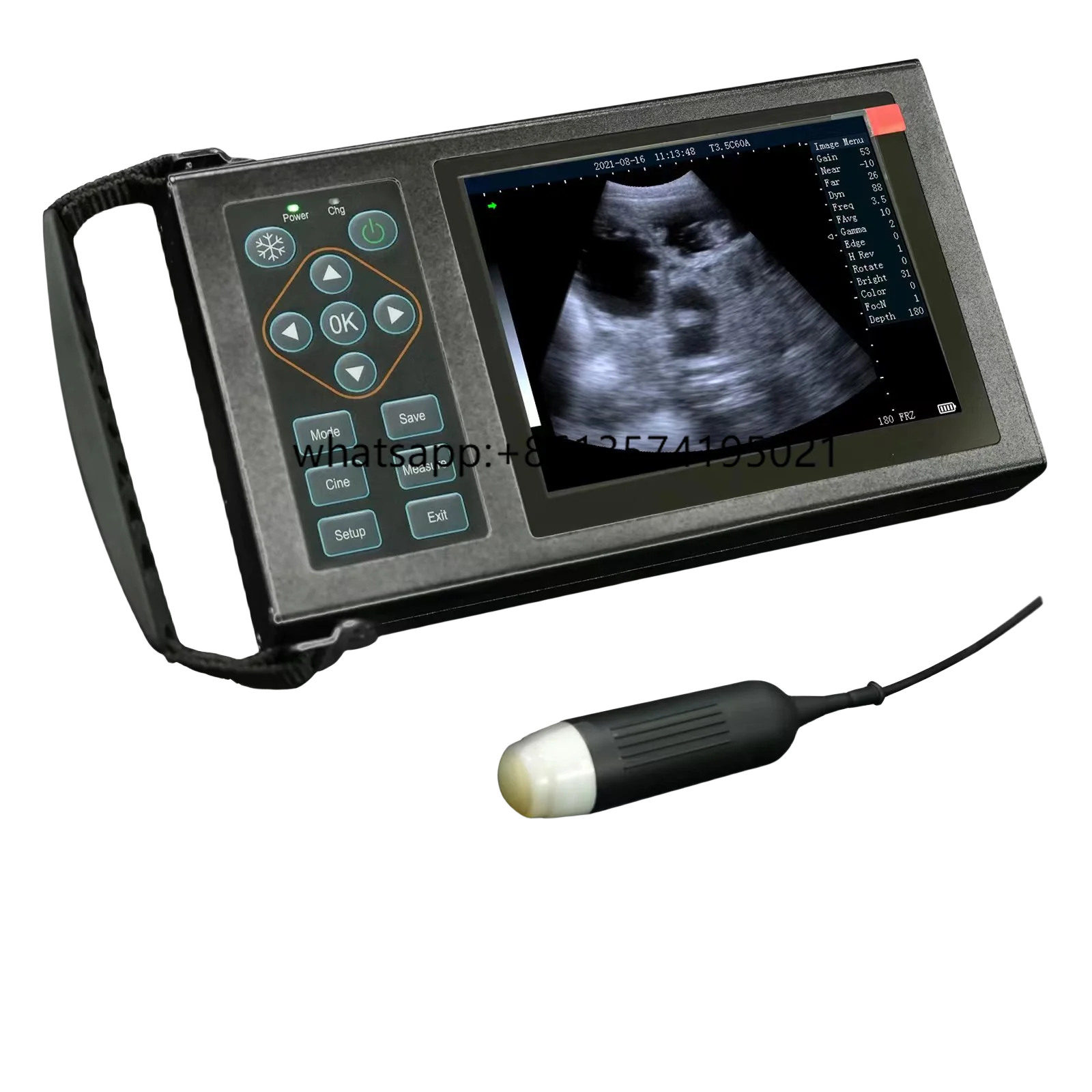 

Portable Black and White Veterinary Scanner Medical Instrument with Reusable Feature Ultrasound Machine