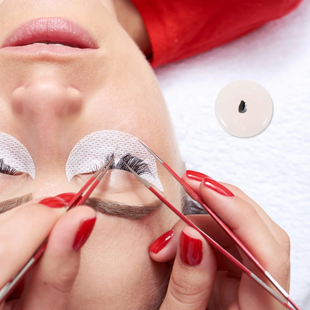 2 pçs paletes de jade almofadas de cola de chicote suporte de extensão de cílios fácil de usar bandeja portátil jade para suporte de cílios de chicote