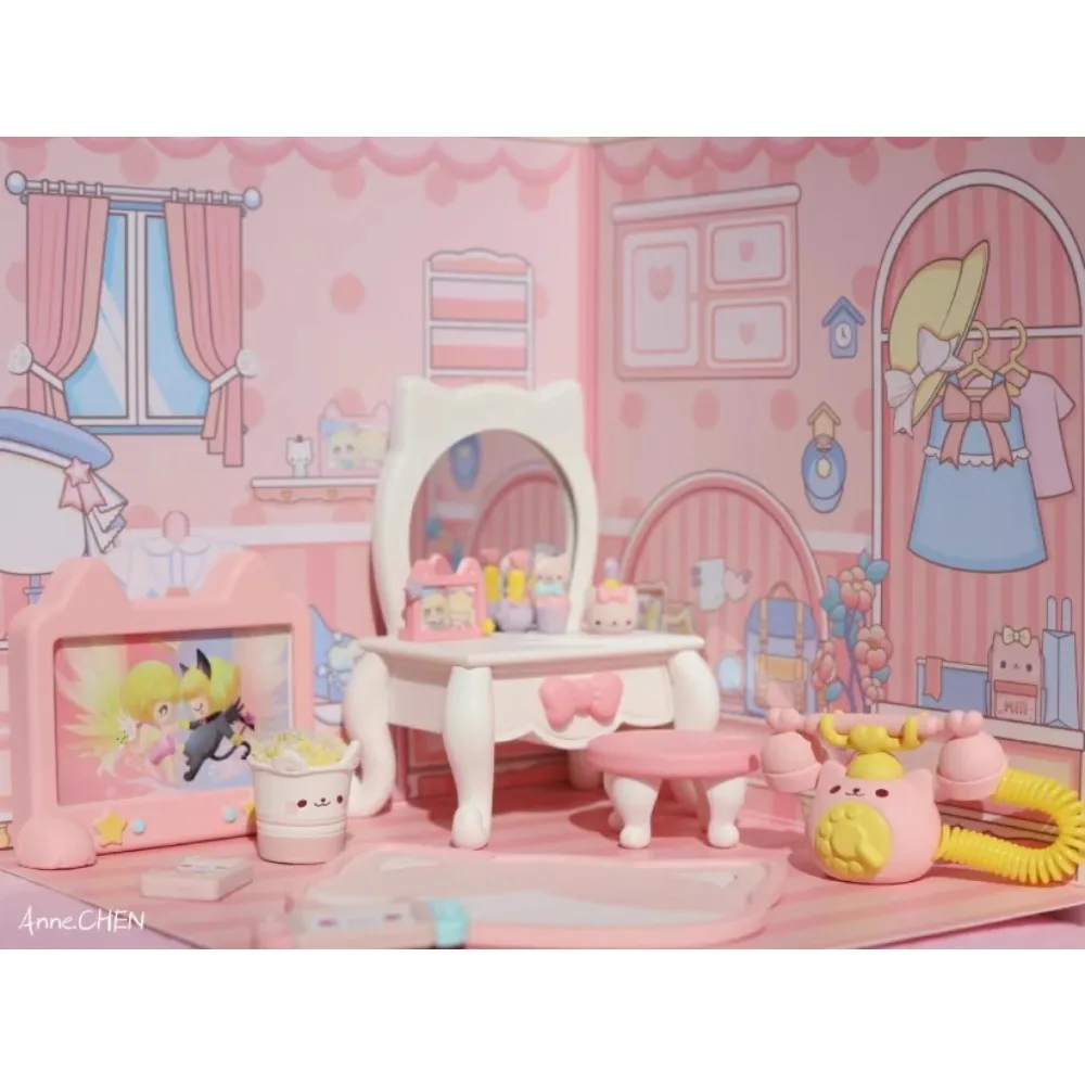 حقيقي كيمي ميكي صندوق أعمى KMLife المنزل أثاث صغير مصغرة الدعائم المشهد DIY اللعب منزل فتاة لعبة هدية