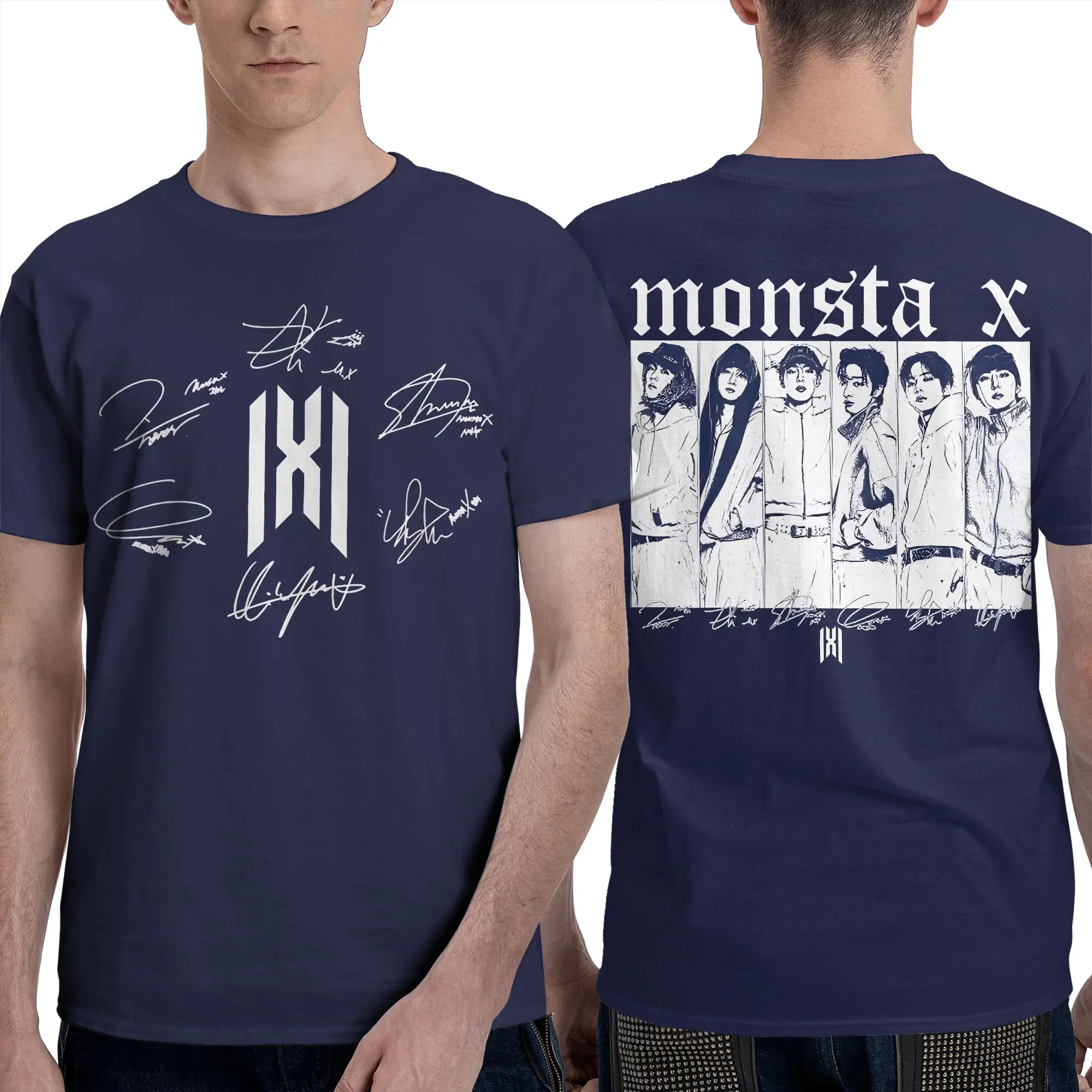 Men Women's Monsta X the X Nexus North America World Tour Graphic T Shirt Outfit Novelty Pure Cotton  T Shirt Top Tee