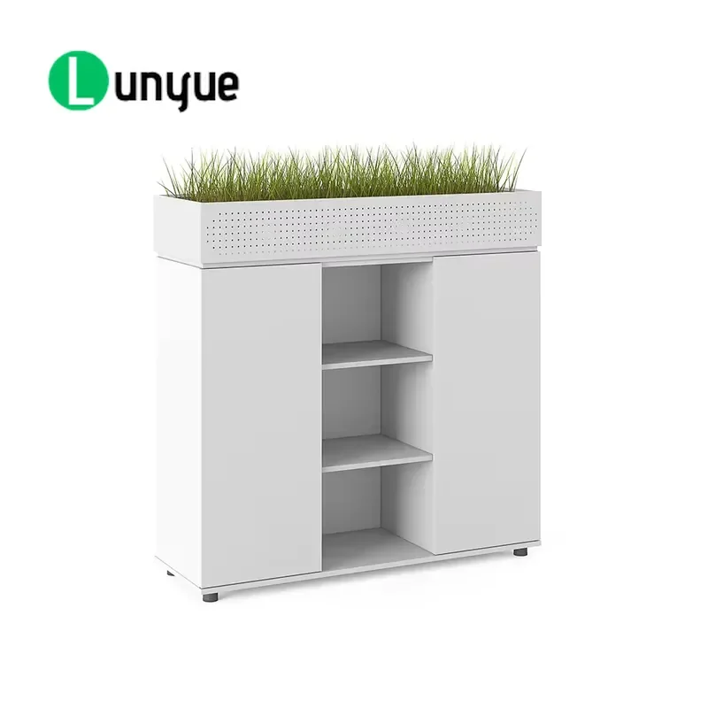 Modern Wooden Filing Cabinet 4 Drawer Retractable Low Locker for Office School Warehouse Hotel Custom Spot Furniture