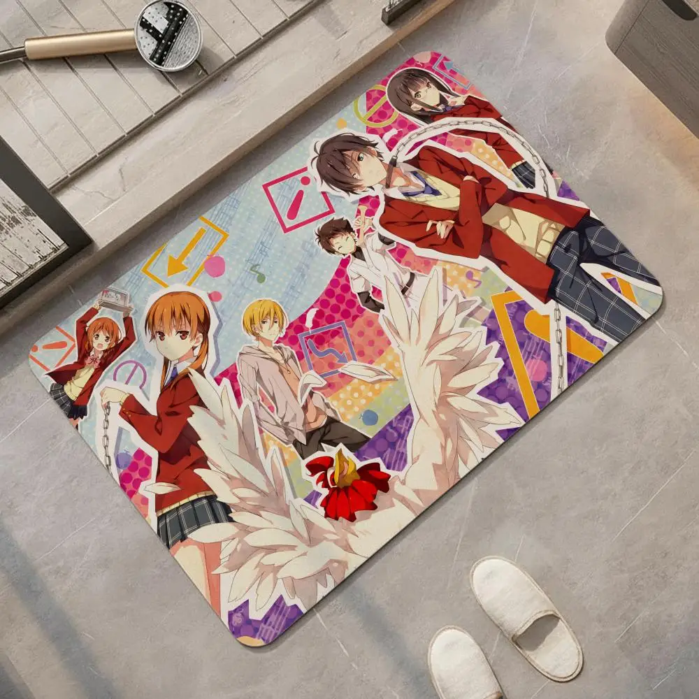 Anime M-My L-Little M-Monster Floor Mat Diatomite Bath Mat, Quick Dry, Absorbent, Multi-Scene Mat