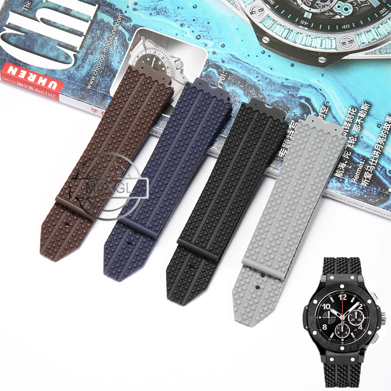 

Silicone Watch Band For HUBLOT BIG BANG 25*19mm Men's Watch Strap Waterproof Sport Rubber Bracelet Watch Accessories