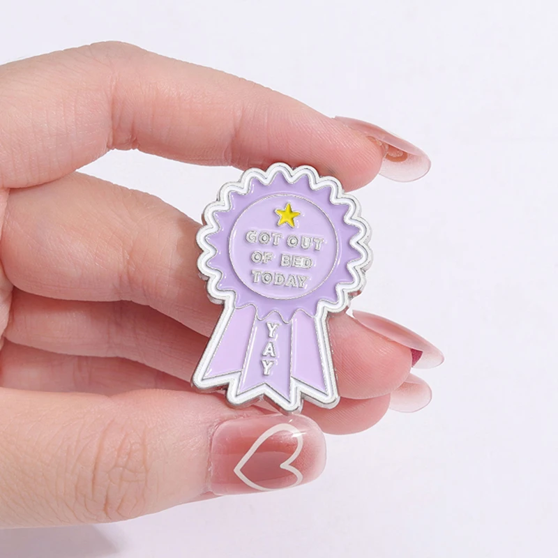 Porque lo dijo, alfileres esmaltados, broches personalizados para la salud Mental, insignias de solapa, citas divertidas de dibujos animados, regalo de joyería para niños y amigos