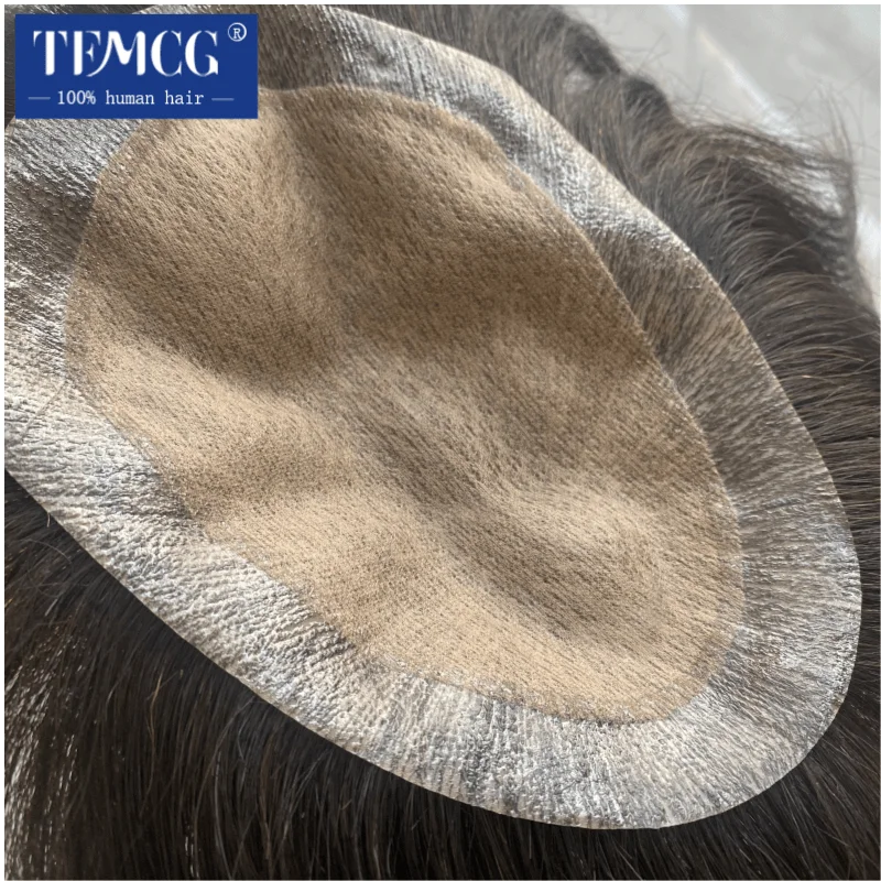 Men's capillary prothesis Silk Base Top Affordable Asia Men Wig Toupee Men 100% Natural Human Hair System Male Hair Prosthesis