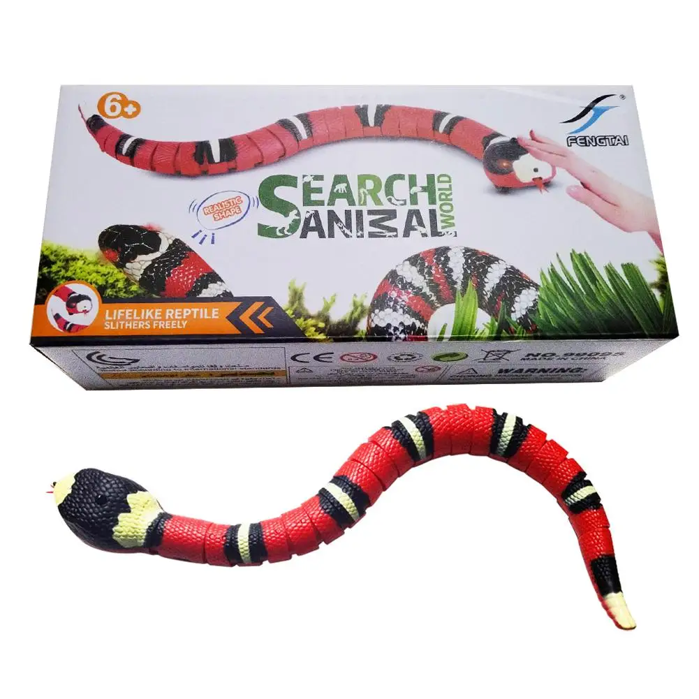 Tricky Snake Cat Toys Interactive Electric Induction Snake Toy Smart Sensing Tease Toys USB Rechargeable Eletronic Snake