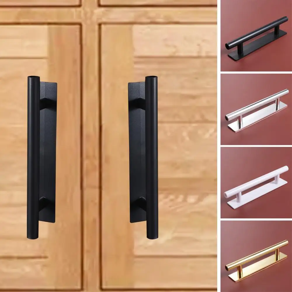 Minimalist Knobs Self-adhesive Door Handle Surface Mounted Push-pull Door Pull Plastic No punching Cabinet Handle Drawer