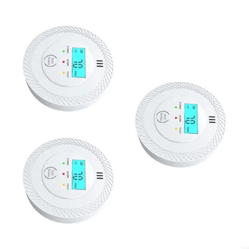 

Y5LB Upgrades CO Alarm Detectors Carbon Monoxide Detectors with Replaceable Battery & LCD Screen for Accurate Home Monitoring