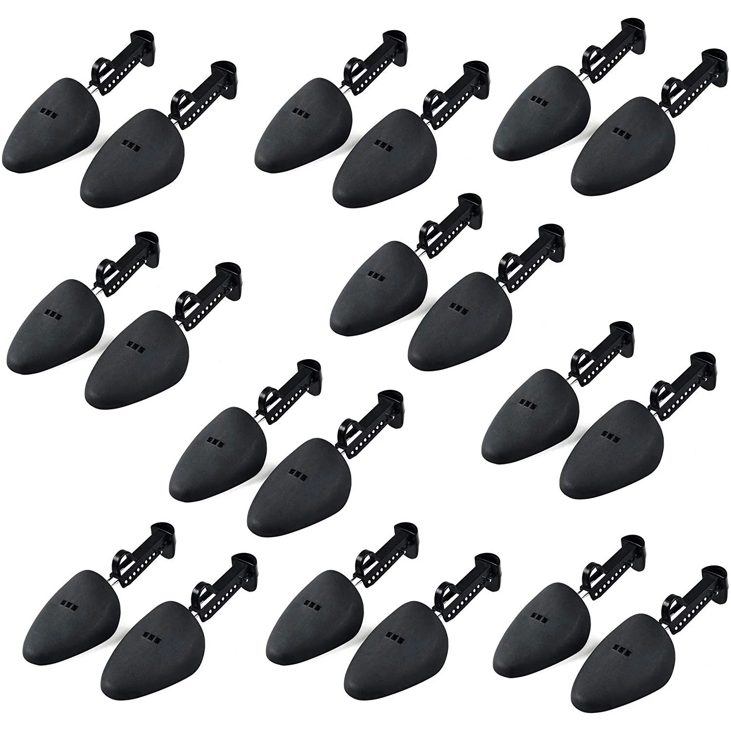 

AT33 10 Pair Durable Form Plastic Shoe Tree Practical Boot Shoe Stretcher Black
