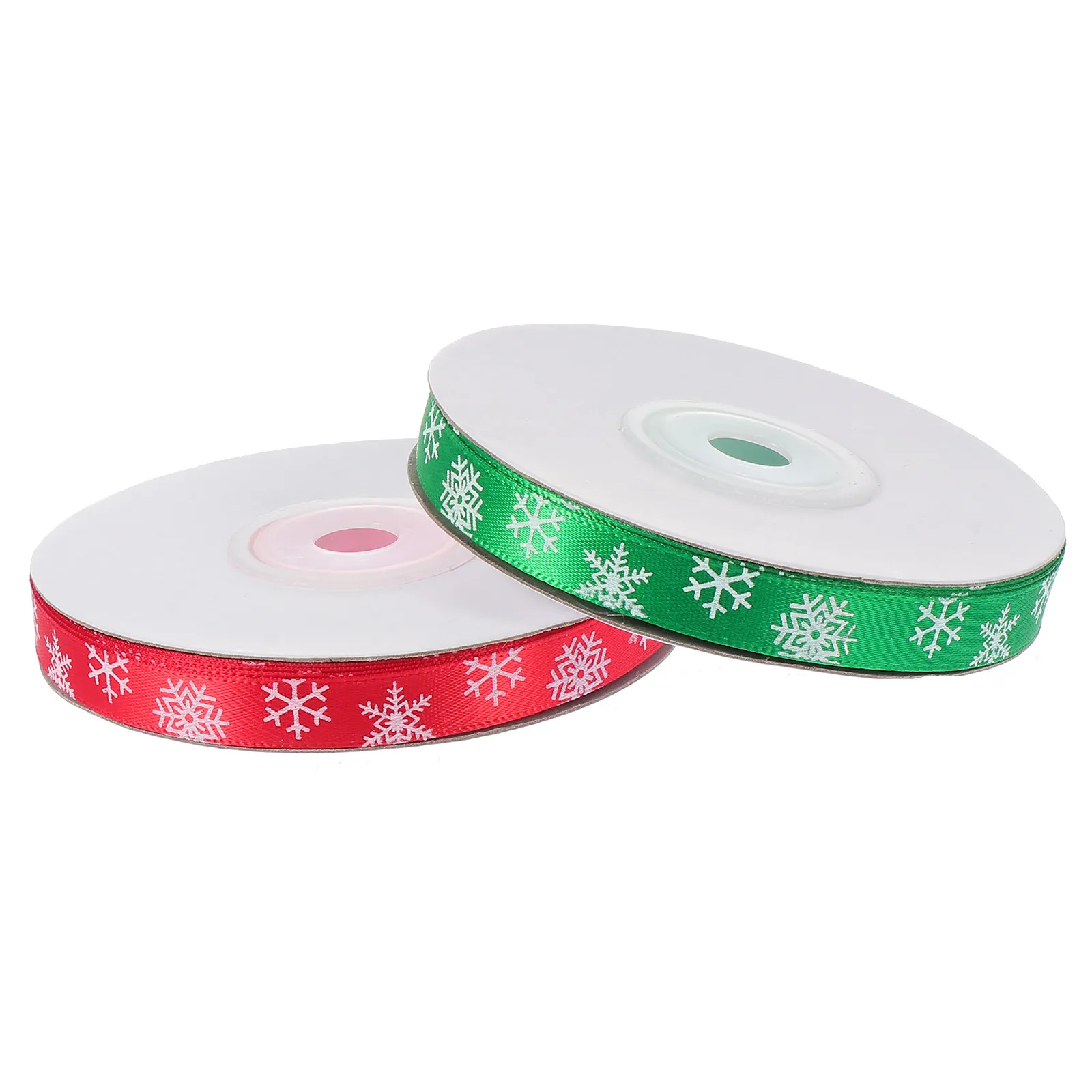 

2pcs 2 Rolls Christmas Themed Decorative Ribbon Set For Gift Wrapping Crafts Party Decorations Ribbons Holiday Diy Bow Making