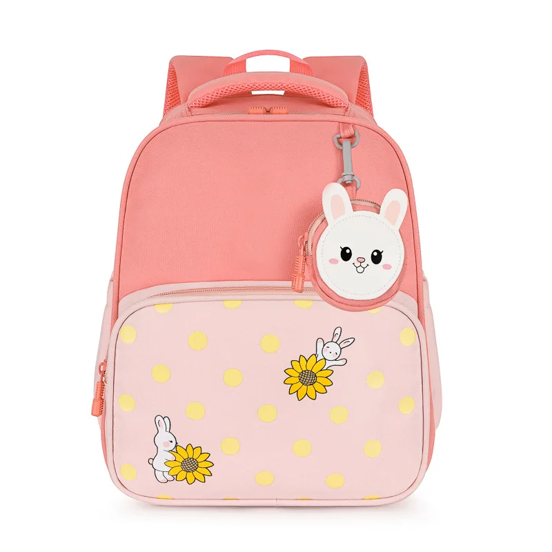 Children\'s Schoolbag Primary School Kindergarten Cartoon Rabbit Waterproof Backpack for Boys and Girls Load Reduction Backpacks