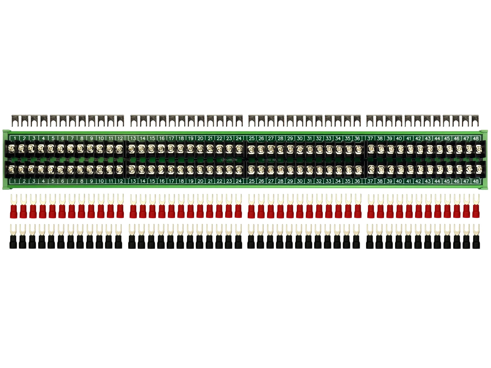 

DIN Rail Mount 20Amp 2x48 Position Barrier Terminal Block Module