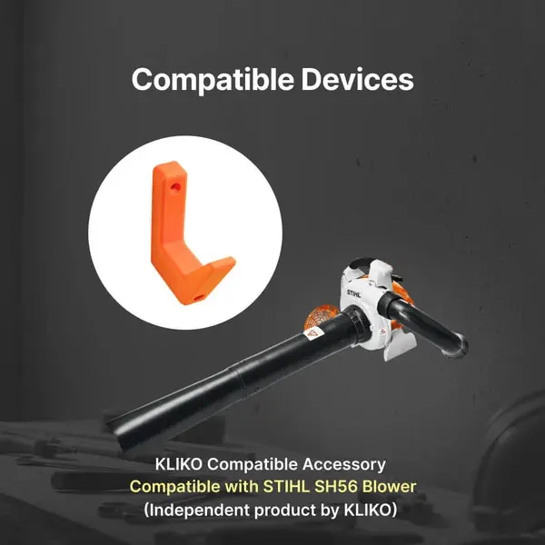 Wall Mount Hanging Bracket Compatible with Stihl SH56 Leaf Blower Vac, Garden Tool Holder, Garage Shed Storage Rack