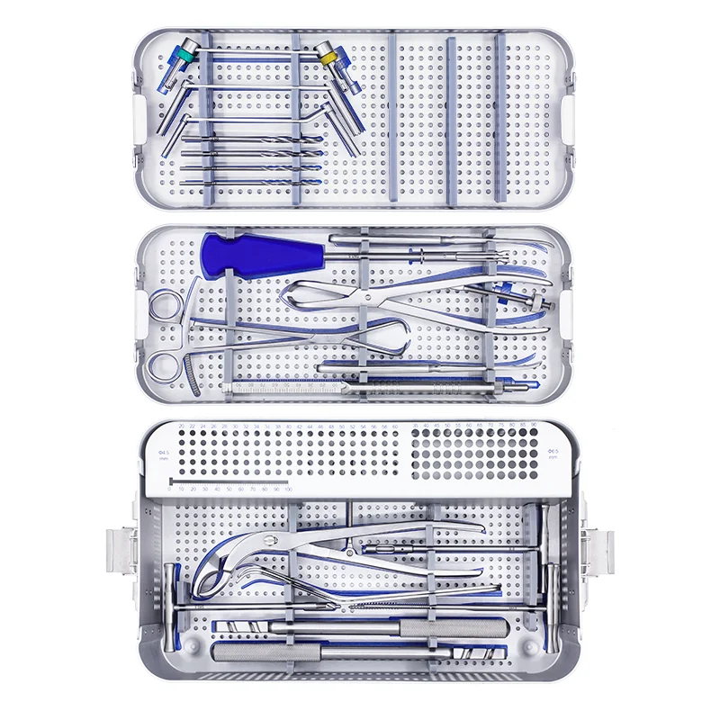 China Manufacture Orthopedic Surgical Instruments Large Fragment Instrument Set Basic Surgical Implant Set for Bone Surgery