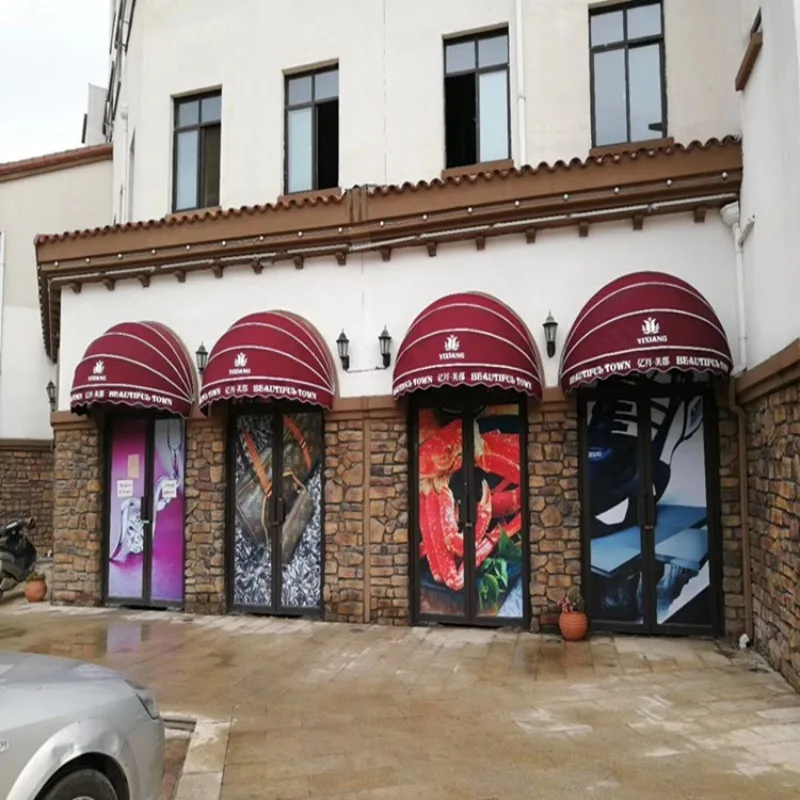 French awning trapezoidal fixed canopy decorative canopy European cafe clothing store canopy door rain cover