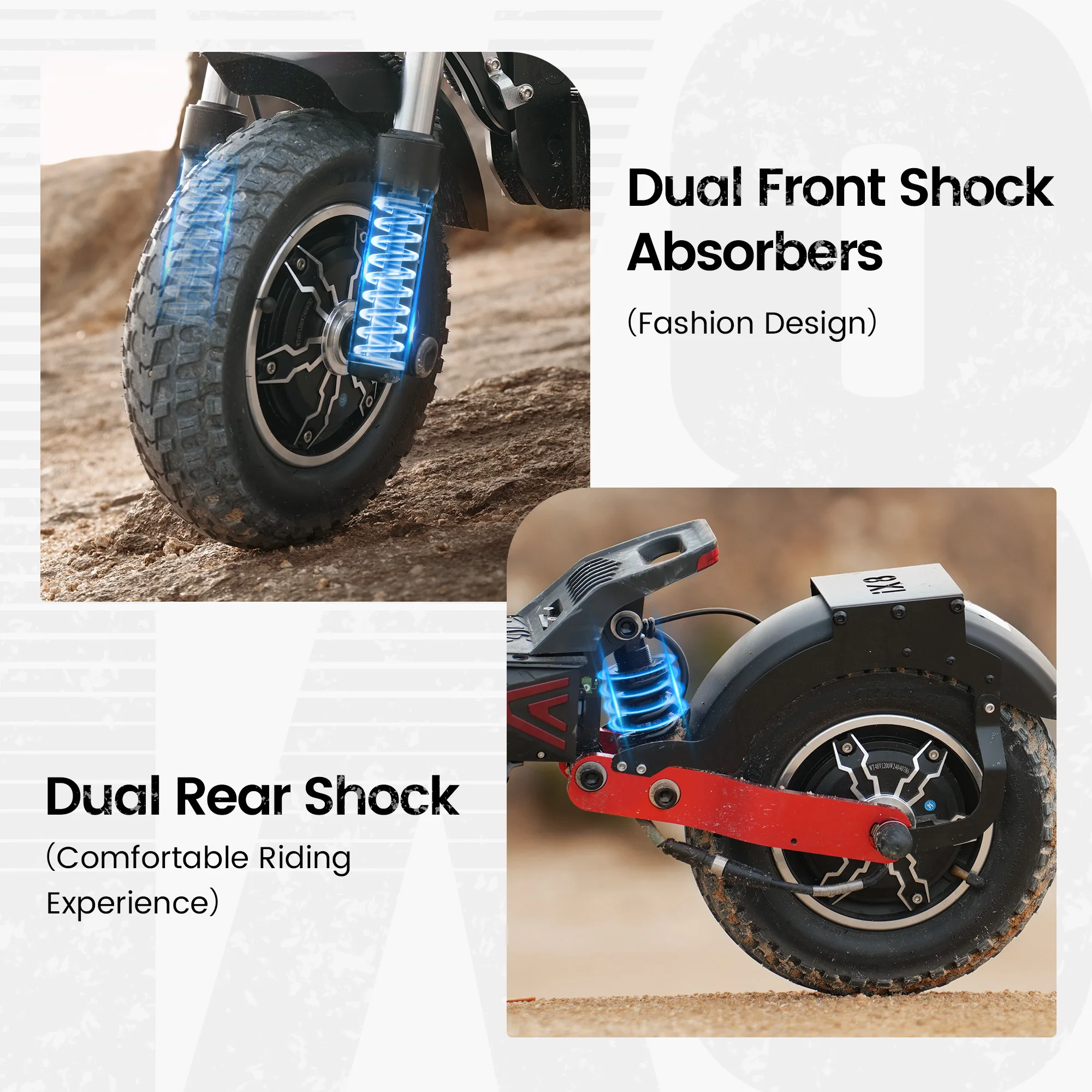 IScooter IX8 E-Scooter 48V 20Ah Battery 2400W Motor 60KM/h MAX Speed 70KM Max Range Foldable Electric Scooter
