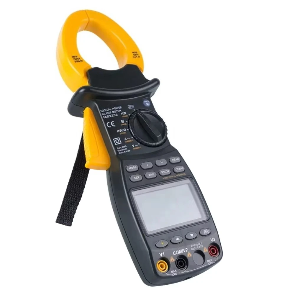 Data Logger Power Meter MS2205 Three Phase True RMS Harmonic Power Clamp Meter PM2205